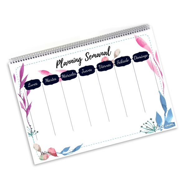 regalo Planning Semanal FLORAL