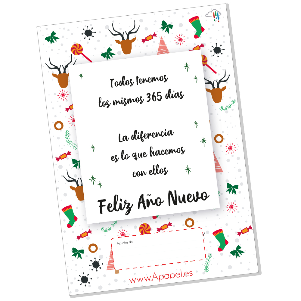 regalo Carpeta Apapel Navidad Año Nuevo