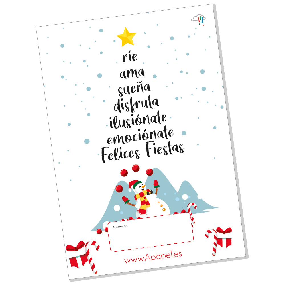 regalo Carpeta Apapel Navidad Árbol