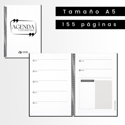 regalo Agenda MINIMALISTA UNIVERSITARIA