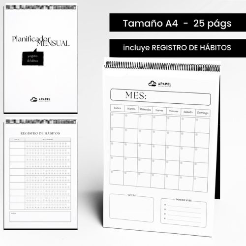 regalo Planificador Mensual MINIMALISTA