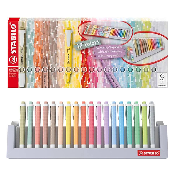 regalo PACK STABILO SWING COOL (18) NATURE