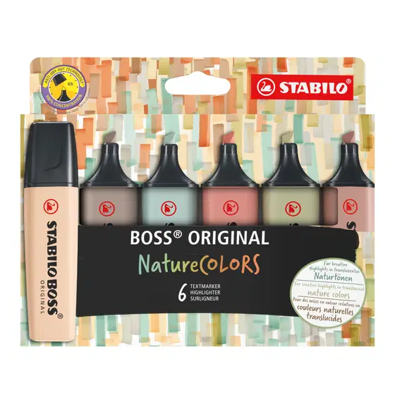 regalo Set 6 Marcadores Stabilo Boss Naturecolors (70/6-2-2)